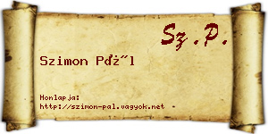 Szimon Pál névjegykártya